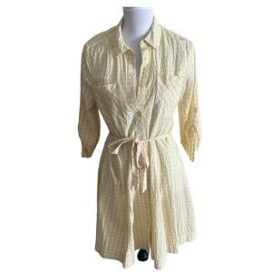 Como Vintage | Vintage Yellow Button Up Dress Size Medium